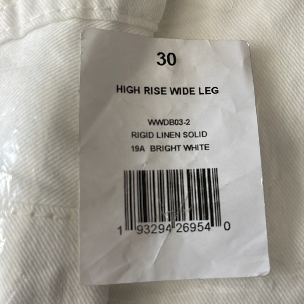 0306 - WEWOREWHAT High Rise Wide Leg Rigid Linen size 30 - Picture 5 of 5